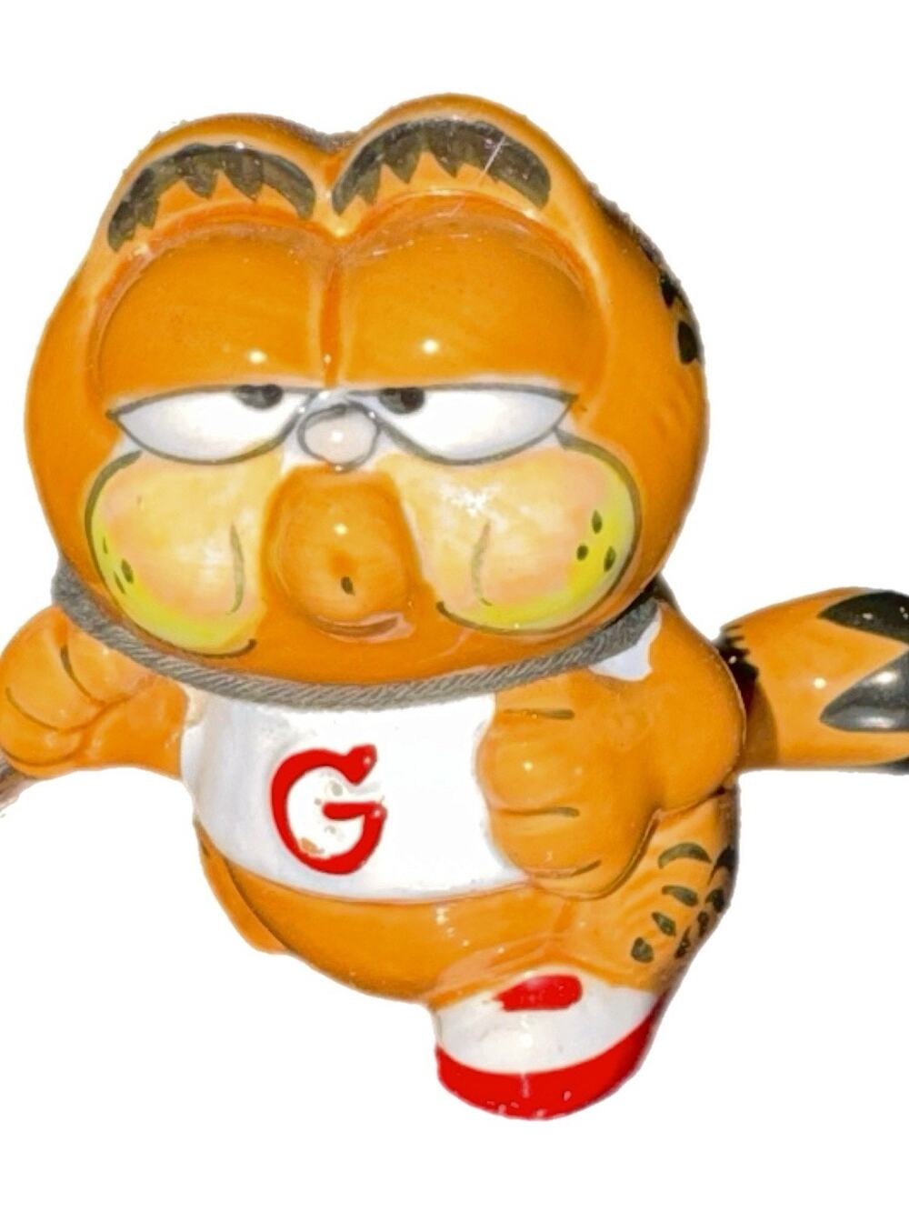 Vintage Garfield Enesco Garfield Cat Ceramic Figure Sitting 1981 Cartoon
